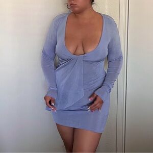 Mesh Long Sleeve Dress